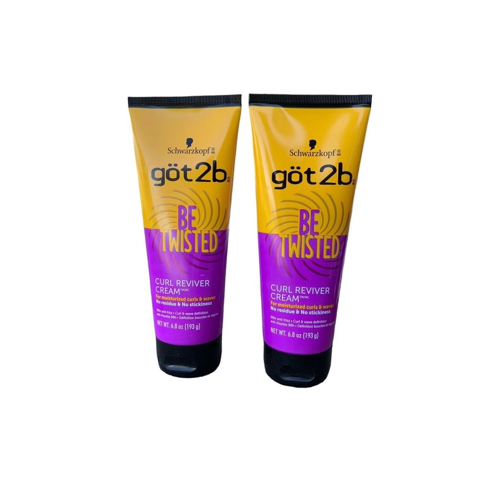 2X SCHWARZKOPF GOT2B BE TWISTED Curl Reviver Hair Cream  6.8oz